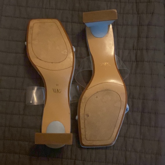 Zara SANDALS Size  38 (7.5) Pale Blue EUC - Picture 10 of 10